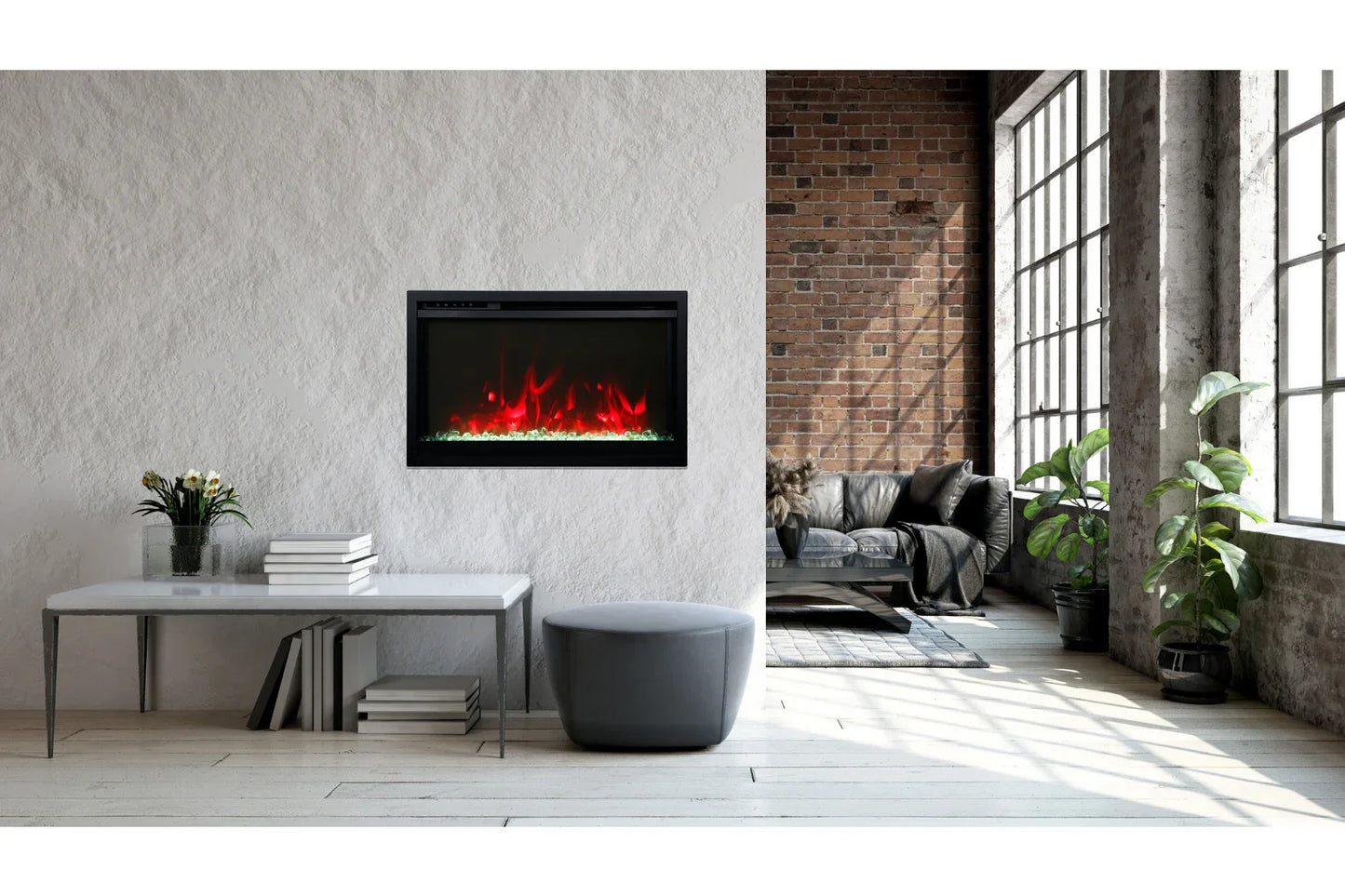 Remii Classic Xtra Slim 30" Built-In Smart Electric Fireplace | CLASSIC-SLIM-30