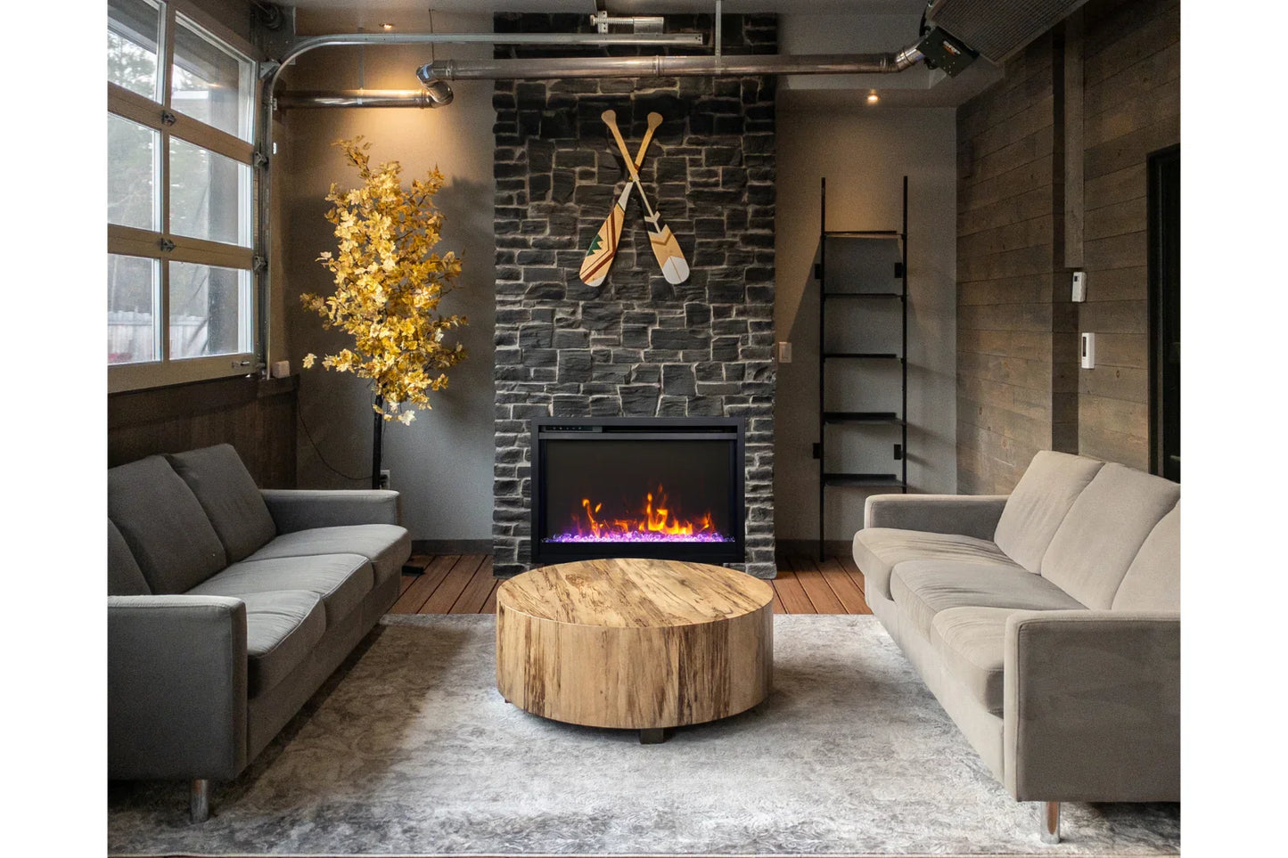 Remii Classic Xtra Slim 26" Built-In Smart Electric Fireplace | CLASSIC-SLIM-26