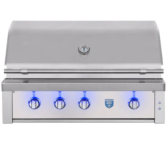 American Made Grills Estate 42 Inch Built-In Gas Grill with Rotisserie Kit