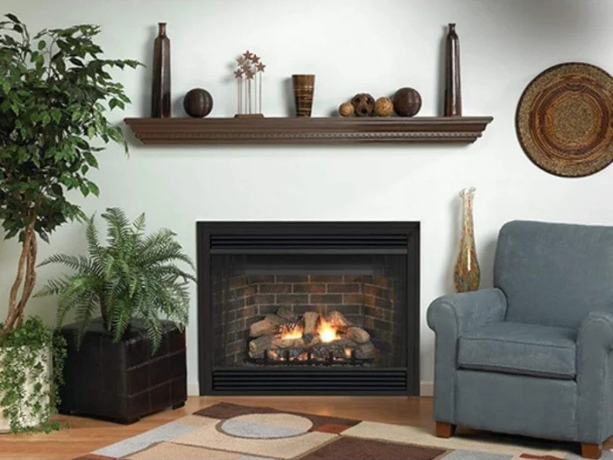 Empire White Mountain Hearth Keystone 34" Direct Vent Deluxe Natural Gas Fireplace with Flush Face and Intermittent Pilot Control