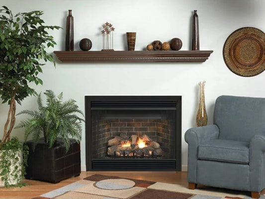 Empire White Mountain Hearth Keystone 36 Direct Vent Deluxe Propane Gas Fireplace with Millivolt Control with On/Offf Switch