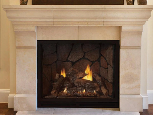 Empire White Mountain Hearth Tahoe Clean Face 36" Direct Vent Traditional Luxury Gas Fireplace with Multi Function Thermostat Remote Control and Blower
