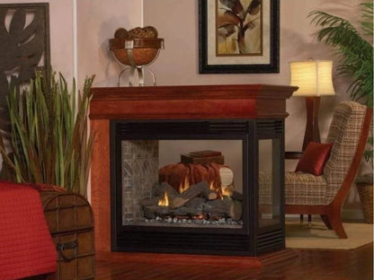 Empire White Mountain Hearth Tahoe 36" Direct Vent Premium Peninsula Gas Fireplace with Millivolt Control and On/Off Switch