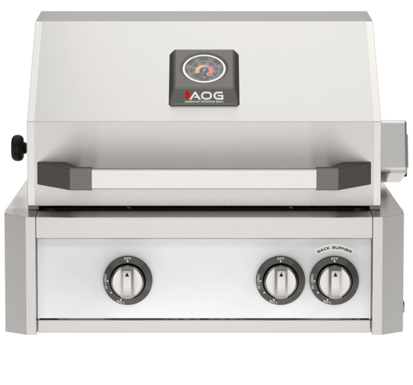AOG L-Series 24" 2-Burner Liquid Propane Built-In Grill with Backburner and Rotisserie Kit High Performance Outdoor Cooking