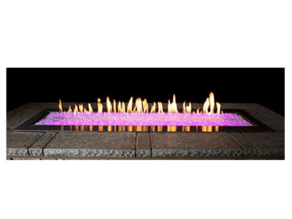 Empire White Mountain Hearth Carol Rose Coastal 60" Stainless Steel Outdoor Linear Propane Gas Fire Pit with Manual Control and Multicolor LED Lighting