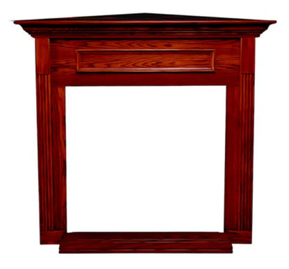 Empire White Mountain Hearth 36" Corner Cabinet Mantel With Base in White Finish