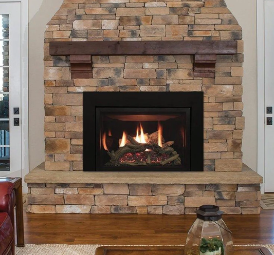 Empire Hearth Rushmore Clean Face 30" Direct Vent Gas Fireplace Insert with TruFlame Multi Function Thermostat Remote Control