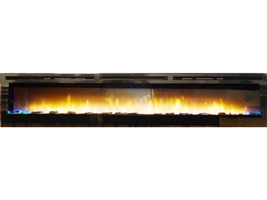 Empire White Mountain Hearth Nexfire 74" Contemporary Linear Electric Fireplace With Thermostat Variable Remote Control