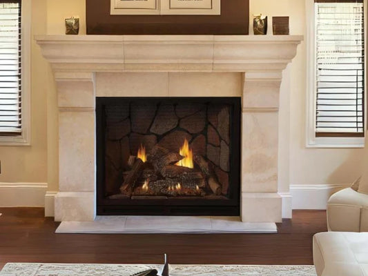 Empire White Mountain Hearth Tahoe Clean Face 36" Direct Vent Traditional Luxury Gas Fireplace with Millivolt Control and On/Off Switch