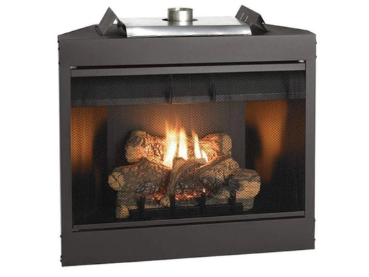 Empire White Mountain Hearth Keystone 36 Direct Vent Deluxe Propane Gas Fireplace with Millivolt Control with On/Offf Switch