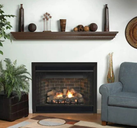 Empire White Mountain Hearth Keystone 34" DIrect Vent Deluxe Natural Gas Fireplace with Millivolt Control and Flush Face