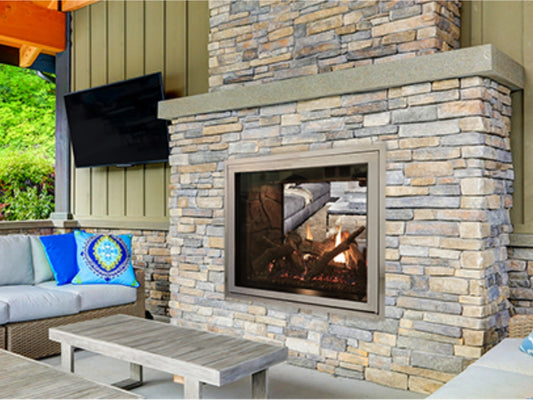 Empire White Mountain Hearth Rushmore Clean Face 40" Direct Vent See Through Natural Gas Fireplace with TruFlame Control System