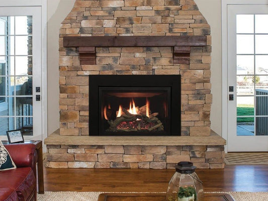Empire White Mountain Hearth Rushmore Clean Face 30" Direct Vent Gas Fireplace Insert with TruFlame Multi Function Thermostat Remote Control
