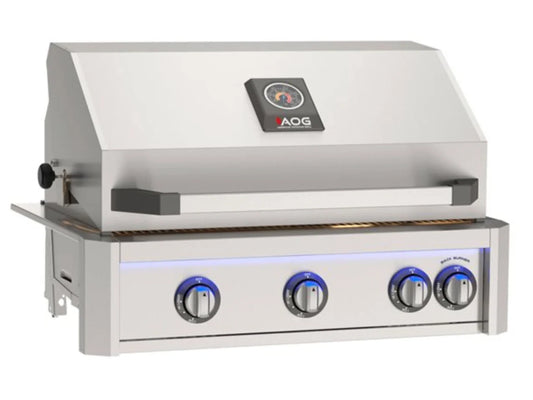 AOG 30" L-Series Built-In with Backburner and Rotisserie Kit Liquid Propane High Performance Outdoor Cooking
