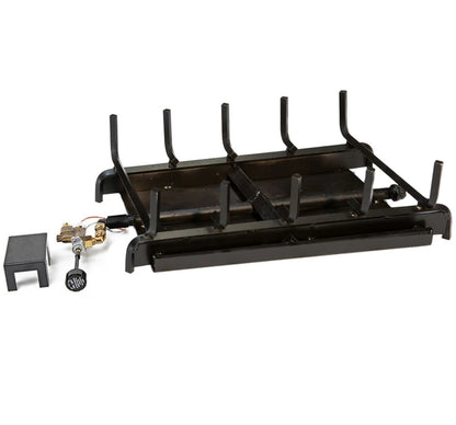 Grand Canyon Indoor Natural Gas or Propane See-Through Assembled Burner System 2-Burner