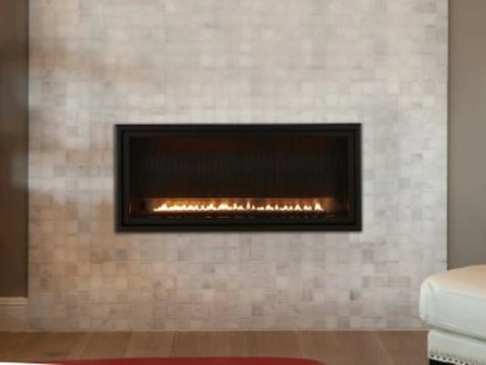 Empire White Mountain Hearth Boulevard Vent Free 30 Inch Linear Slim Line Gas Fireplace with Intermittent Pilot and Wall Switch Gas Fireplace