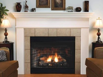 Empire White Mountain Hearth Tahoe Clean Face 32" Direct Vent Deluxe Gas Fireplace with IPI Control On/Off Switch and Blower