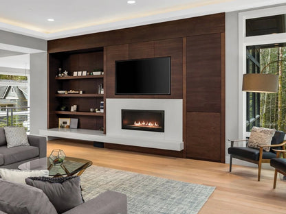 Empire White Mountain Hearth Boulevard 36" Direct Vent Linear Natural Gas Fireplace with Multi Function Remote Control