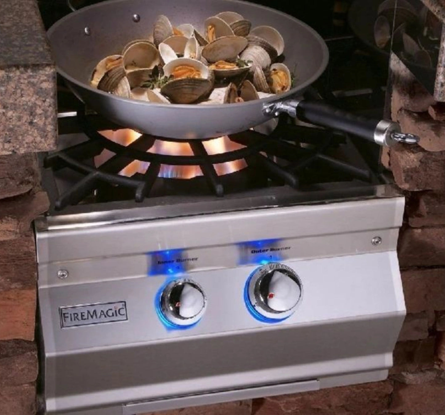 Fire Magic 60,000 BTU Built-In Natural Gas Power Burner with Collimator