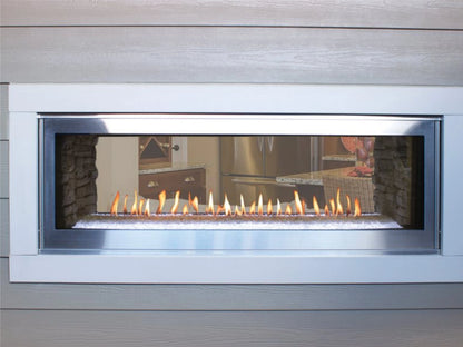 Empire White Mountain Hearth Boulevard 48" Direct Vent Linear See Through Natural Gas Fireplace with Multi Function Remote Control