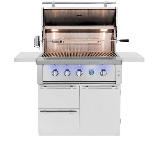 American Made Grills Freestanding Estate 36" 3-Burner Natural/Propane Gas Grill