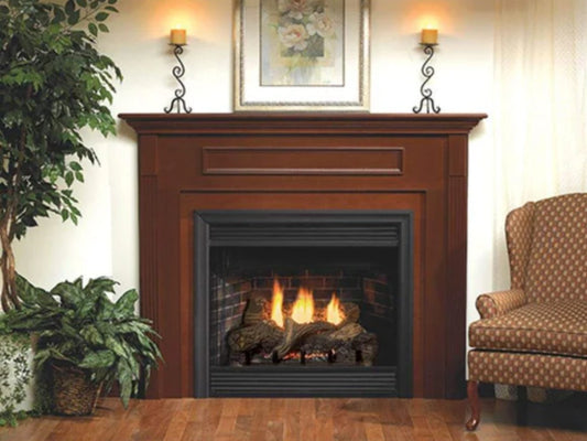 Empire White Mountain Hearth Keystone 36 Direct Vent Deluxe Natural Gas Fireplace with Millivolt Control with On/Offf Switch