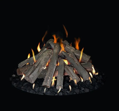 Grand Canyon 48 Inch Outdoor Firepit Western Driftwood 48- 31 Pc Fire Pit Log Set