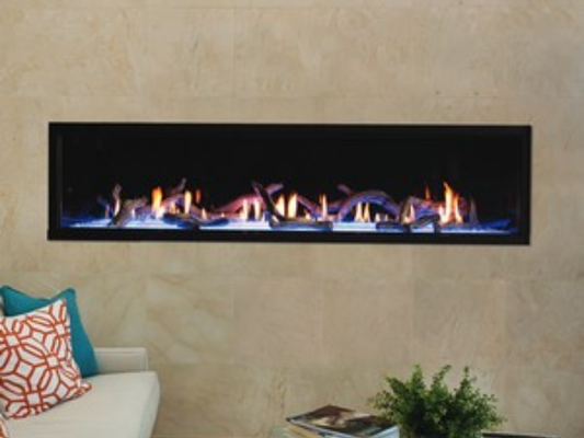 Empire White Mountain Hearth Boulevard 72" Direct Vent Linear Natural Gas Fireplace with Multi Function Remote Control
