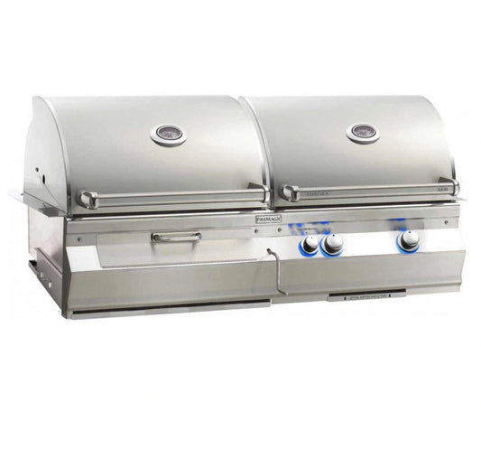 Fire Magic Aurora A830 32" Propane & Charcoal Combo Grill with Rotisserie Kit and Analog Thermometer