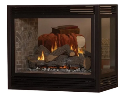 Empire Hearth Tahoe 36" Direct Vent Premium Peninsula Gas Fireplace with Millivolt Control and On/Off Switch