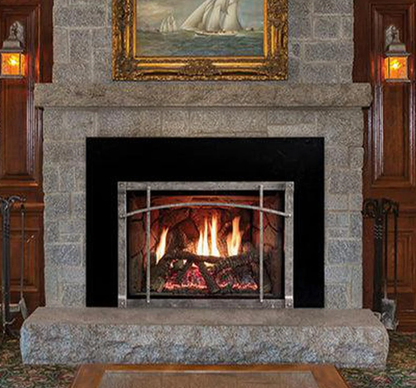 Empire White Mountain Hearth Rushmore Clean Face 35" Direct Vent Gas Fireplace Insert with TruFlame Multi Function Thermostat Remote Control