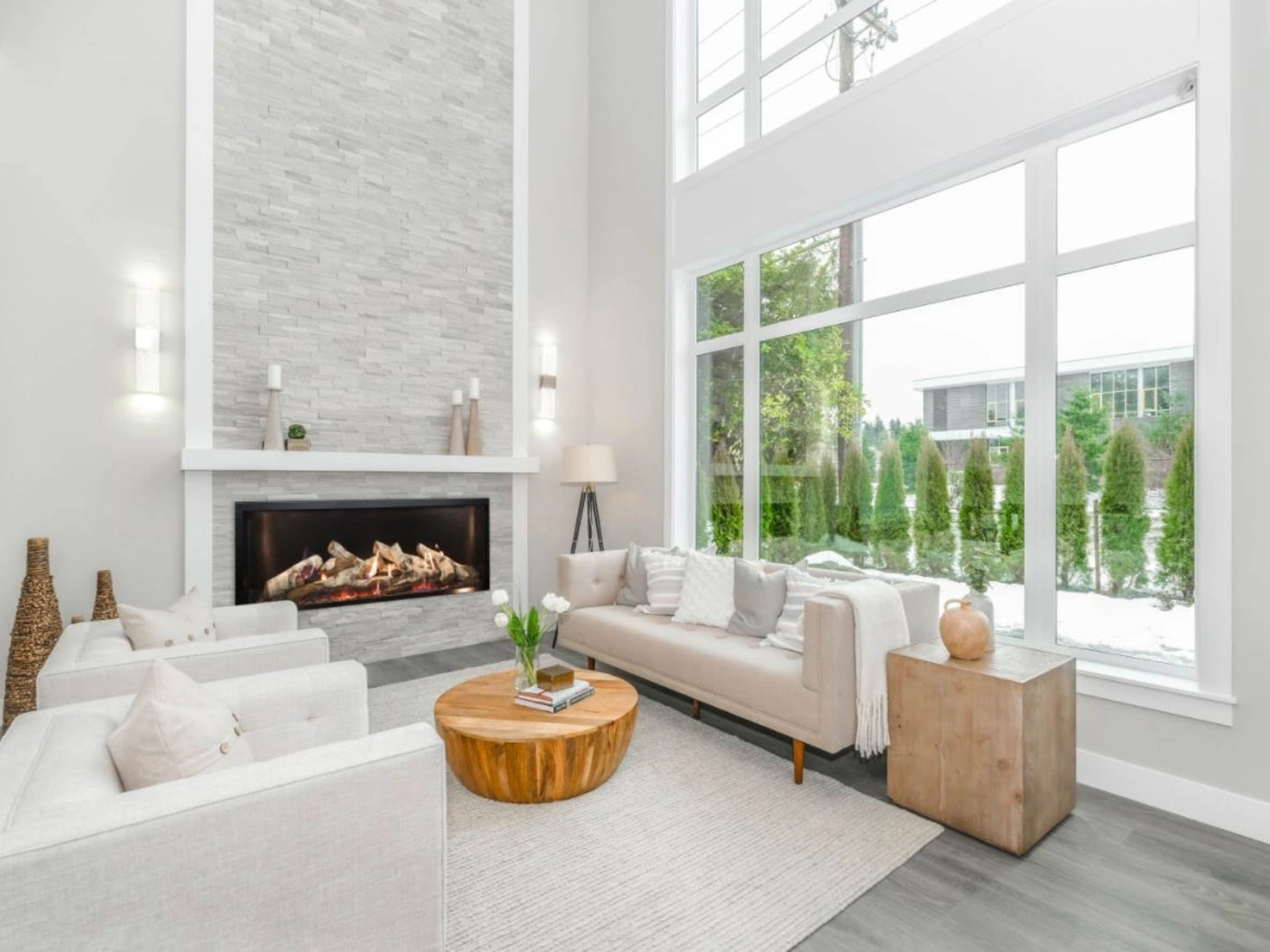 Empire White Mountain Hearth McKinley 60" TruFlame Direct Vent Linear Gas Fireplace