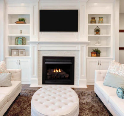 Empire White Mountain Hearth Vail 26" Vent Free Premium Gas Fireplace with Slope Glaze Burner and Millivolt Control