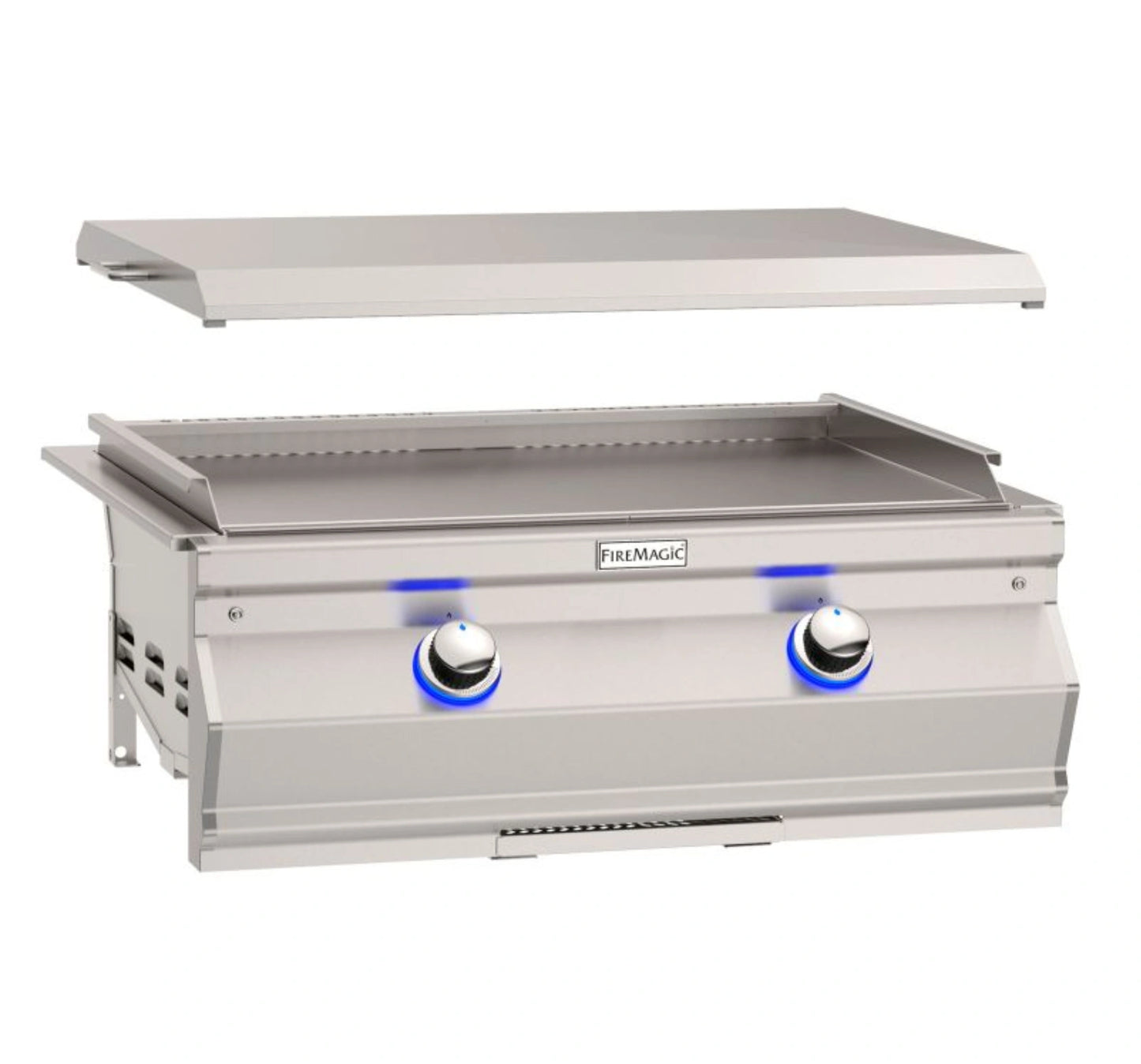 Fire Magic Aurora 30" Built-In Propane Gourmet Griddle with Stainless Steel Griddle Surface and Cover
