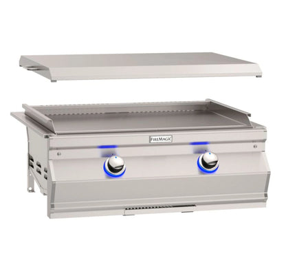 Fire Magic Aurora 30" Built-In Propane Gourmet Griddle with Stainless Steel Griddle Surface and Cover