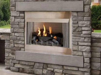 Empire White Mountain Hearth Carol Rose Coastal 36" Stainless Steel Traditional Premium Outdoor Gas Fireplace with Intermittent Pilot Control