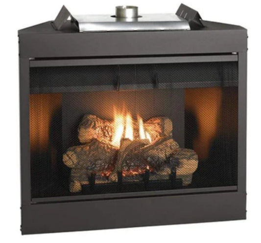 Empire White Mountain Hearth Keystone 34" DIrect Vent Deluxe Natural Gas Fireplace with Millivolt Control and Flush Face