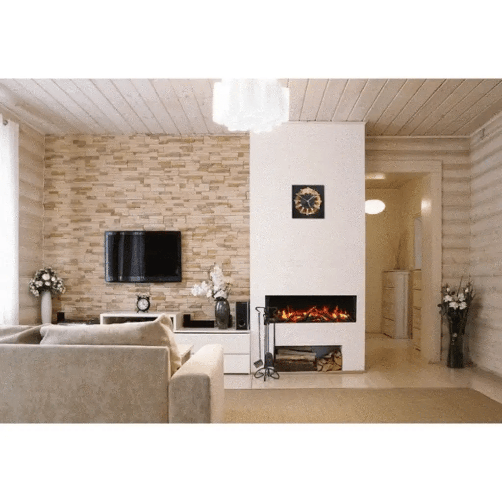 Amantii Trv View Slim 60" Indoor Outdoor 3 Sided Electric Fireplace | 60-TRV-SLIM