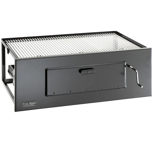 Fire Magic Lift-A-Fire Built-In Charcoal Grill with Adjustable Charcoal Pan