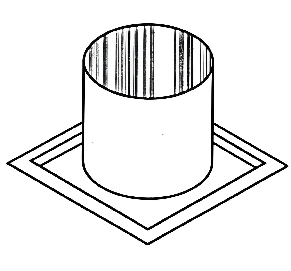 Superior 30 Degree Firestop Thimble for 8 Diameter Wood Burning Pipe