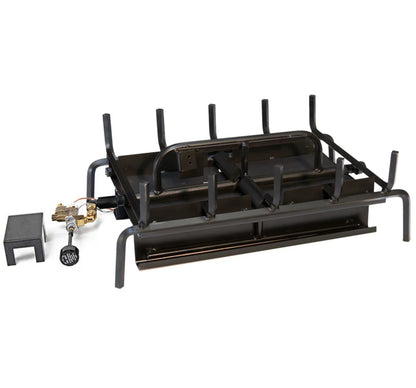 Grand Canyon Indoor Natural Gas or Propane See-Through Assembled Burner System 3-Burner