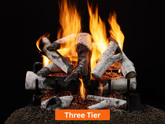 Majestic Grand Oak 30" 12-Piece 2-Tier Vented Gas Log Set