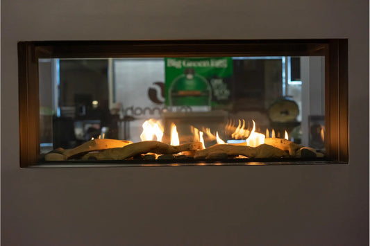 Amantii Sierra Flame 48" LYON 4-Sided See Through Gas Fireplace | LYON-48-NG