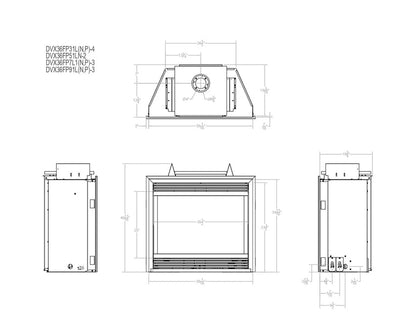 Empire Hearth Tahoe 36" Direct Vent Luxury Gas Fireplace with Multi Function Control On/Off Switch and Blower