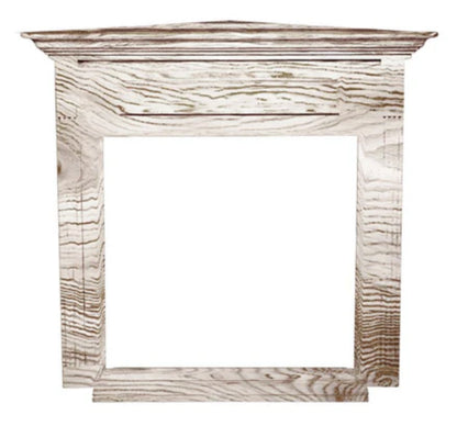Empire White Mountain Hearth 36" Corner Cabinet Mantel With Base in White Finish