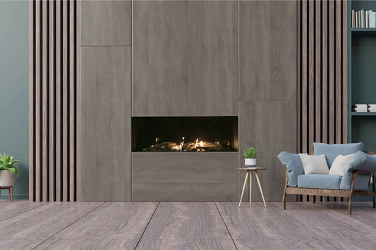 Amantii Sierra Flame Vienna 60" Natural Gas Direct Vent Linear Gas Fireplace | VIENNA-60-NG