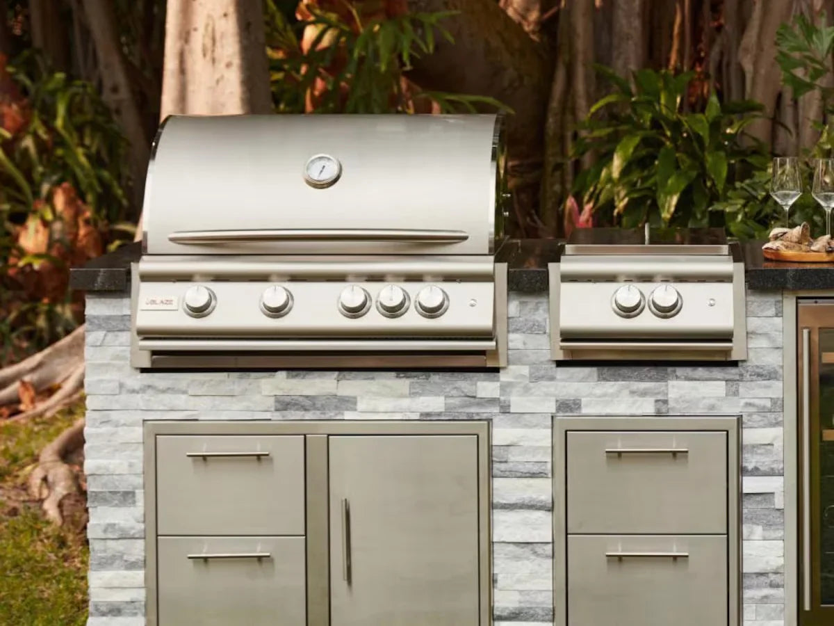 Blaze LTE+ 32" 4-Burner Built-In Propane Gas Grill w/ Lift-Assist Hood & Rear Infrared Burner