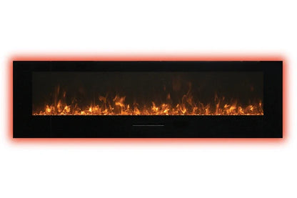 Amantii 72" Wall Mount or Flush Mount Indoor Outdoor Smart Electric Fireplace | WM-FM-72-8123-BG