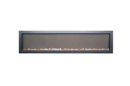 Remii Extra Slim 35" Indoor/Outdoor Zero Clearance Built-in Electric Fireplace with Black Steel Surround | 102735-XS