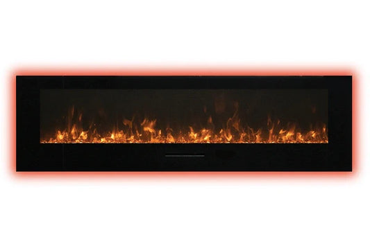 Amantii 48" Wall Mount or Flush Mount Indoor Outdoor Smart Electric Fireplace | WM-FM-48-5823-BG